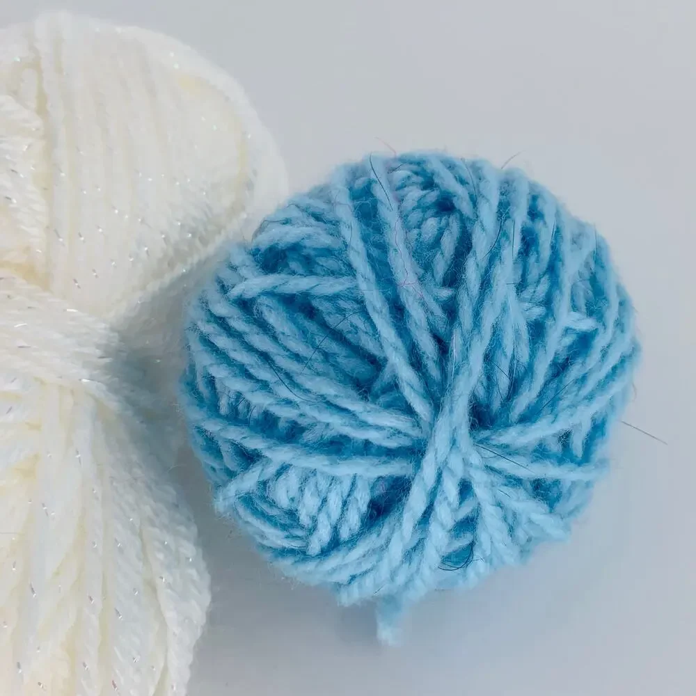 Acrylic Yarn Lot 4 Four Ply Multicolor Pink Lavender Blue White Sparkle Crafts